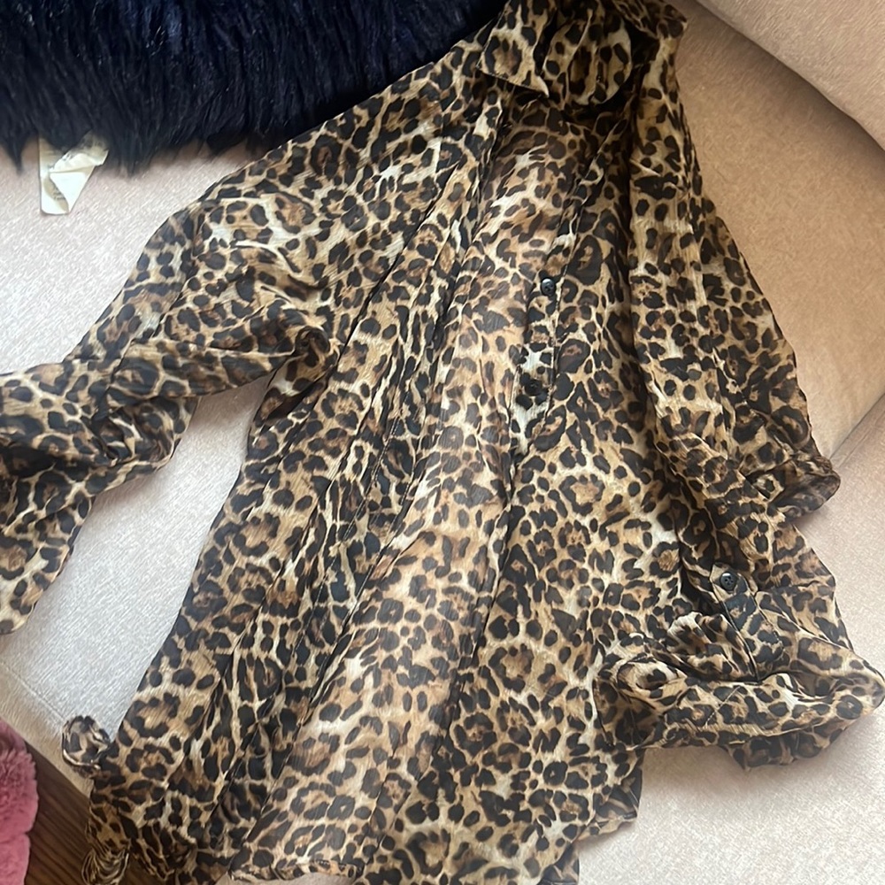 Leopard Mesh Shirt or coverup